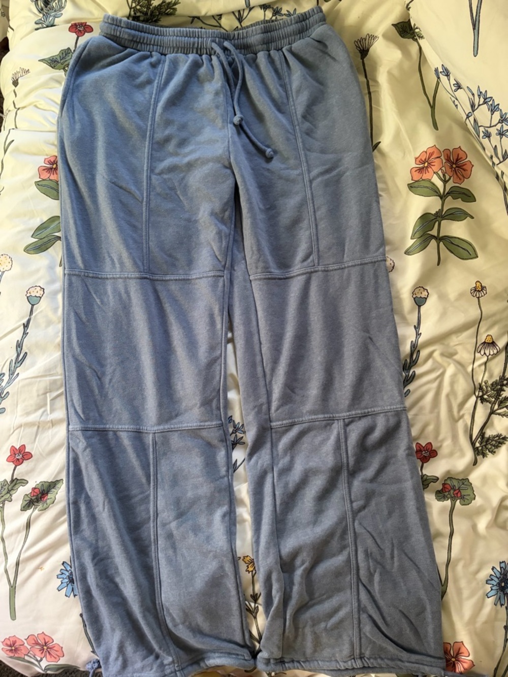 Altar'd State Light Blue Wide Leg Pants Drawstring bottoms